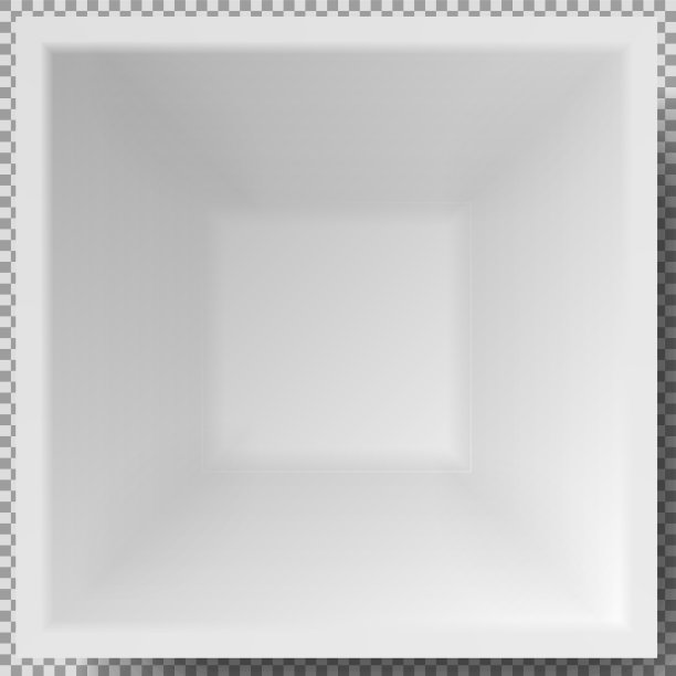 空白瓷盘子。方形餐具，用于盛菜。炊具瓷器陶器3d元素图片下载