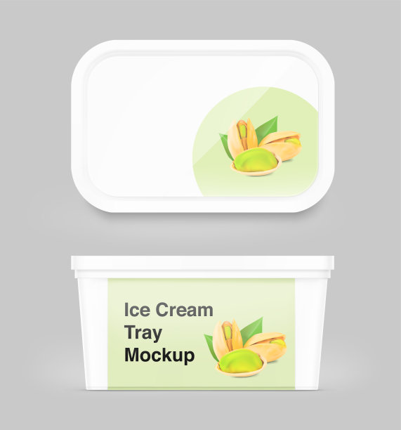 食品塑料容器模型。图片下载