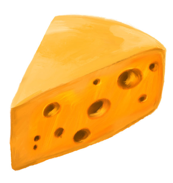 奶酪车轮乳制品黄油产品数字油画插图艺术图片下载