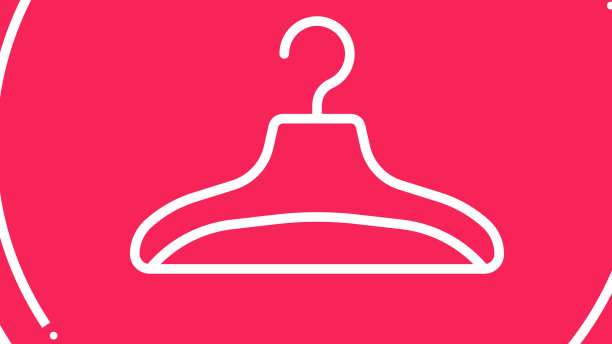 白线衣架衣柜图标孤立在白色上图片下载