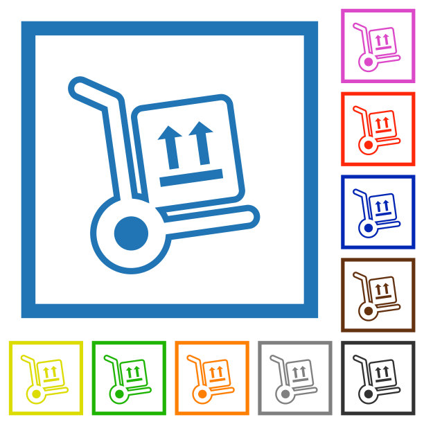 侧面向上包裹递送轮廓平框图标图片下载