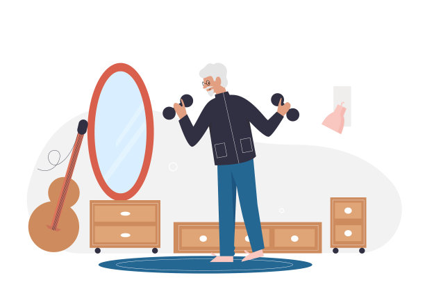 老年人在家锻炼图片下载