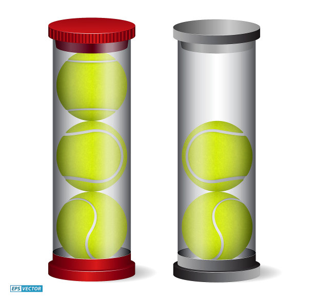 套现实网球孤立或网球绿色黄色详细。每股收益向量图片下载