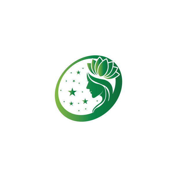 长发美容院高级标志标志图片下载