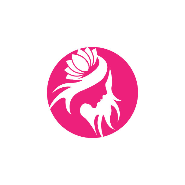 长发美容院高级标志标志图片下载