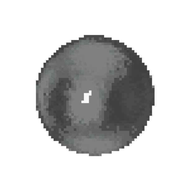 像素化的金属球铁球像素艺术3d图片下载