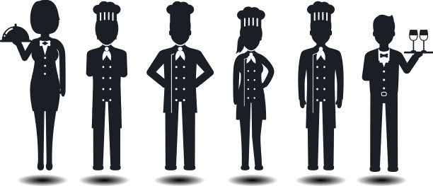 厨师和餐厅团队卡通图片下载