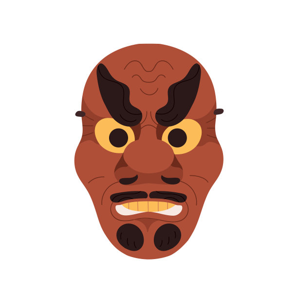 歌舞伎剧场能生的脸的愤怒的面具图片下载