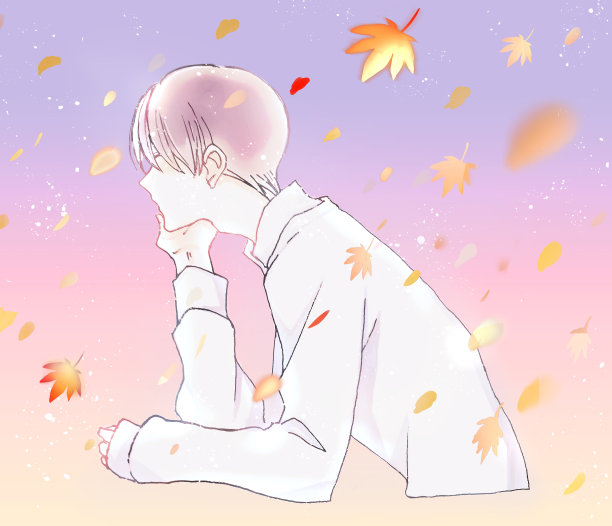 一个多愁善感的男人的插图图片下载