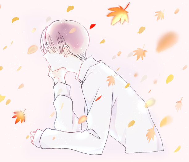 一个多愁善感的男人的插图图片下载