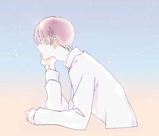 一个多愁善感的男人的插图图片下载