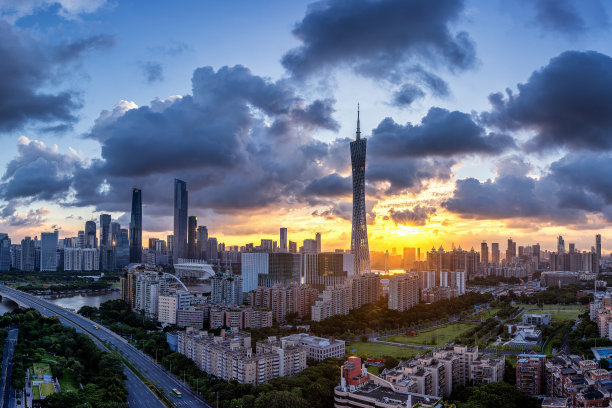 广州城市的天际线图片下载
