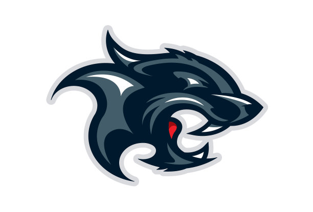 好斗的狗狼人标志图片下载