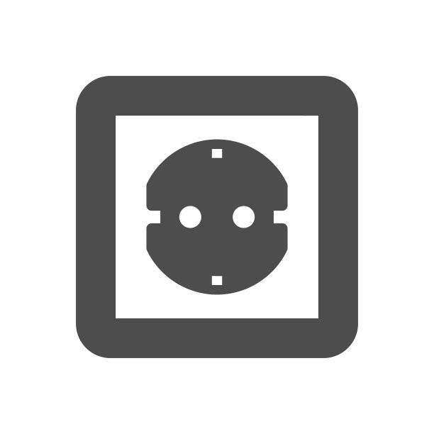 现代电气插座字形图标图片下载