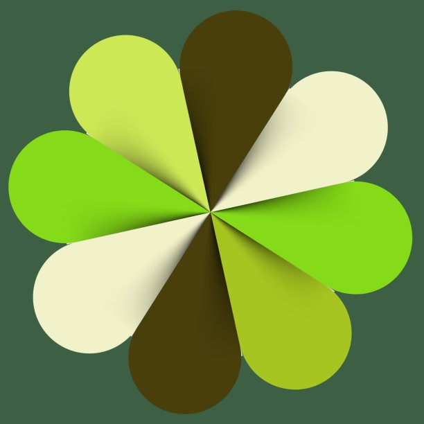 抽象的圆形图案由剪纸形成。股票插图。图片下载