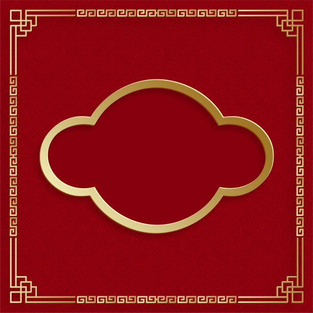 带有东方亚洲元素的中国框架图片下载