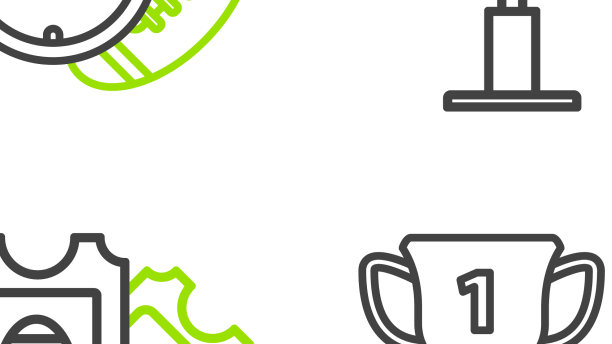 设置线路奖杯和美式足球图片下载