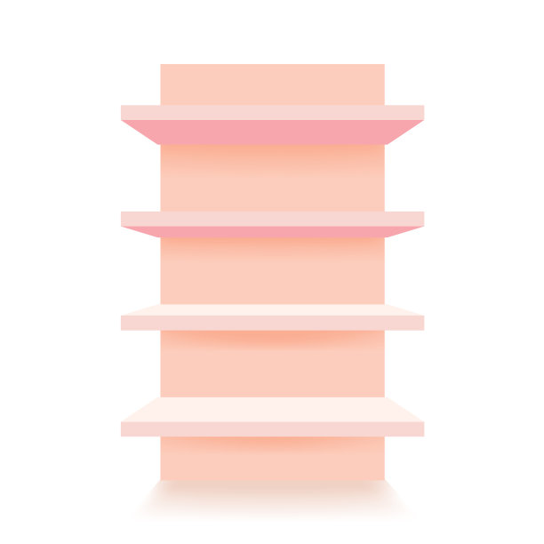 粉色货架模型空货架模板图片下载