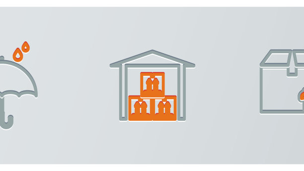 设线平面和纸箱伞雨图片下载