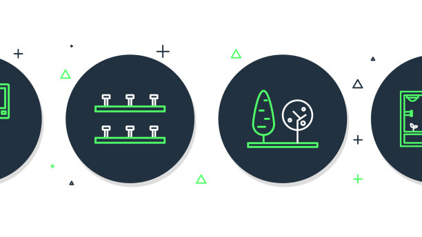 设置树木自动灌溉喷灌线图片下载