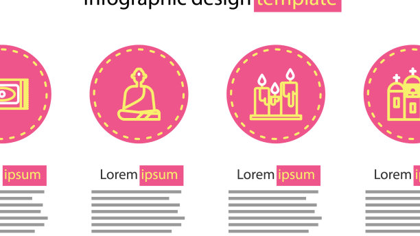 定线点燃蜡烛的教堂建筑图片下载