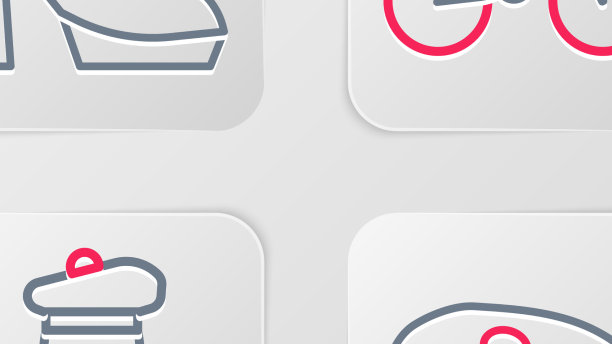 设置线法国贝雷帽男子自行车和女子鞋图片下载