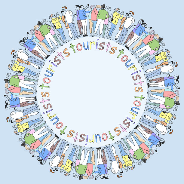 装饰性的圆形边框来自于轮廓图图片下载