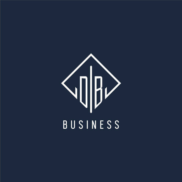 Db初始标志与豪华矩形风格设计图片下载