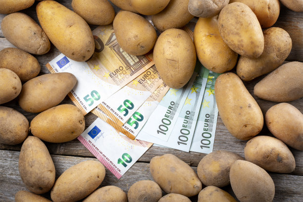 欧洲土豆价格上涨的概念。图片下载