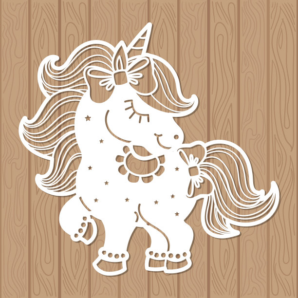 模板用于激光切割独角兽用长图片下载