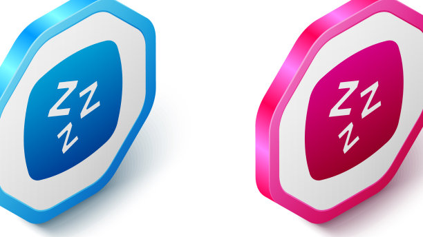 等距瞌睡图标孤立在白色背景图片下载