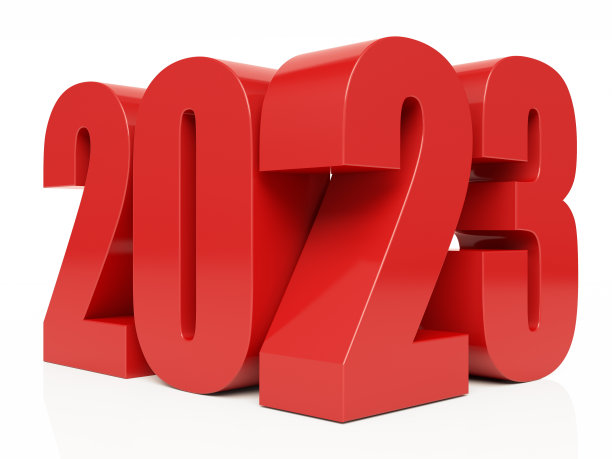 红色3D 2023白色背景图片下载