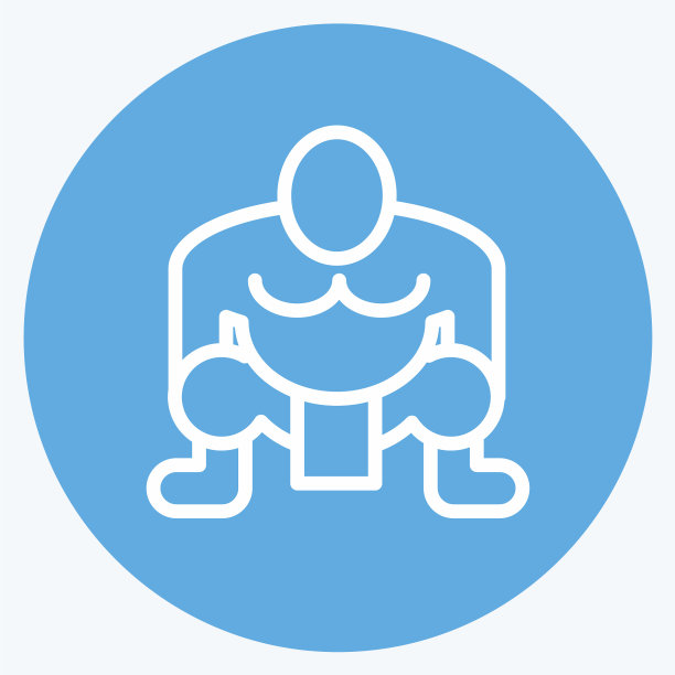 相扑Icon适合日本人的象征蓝色眼睛图片下载