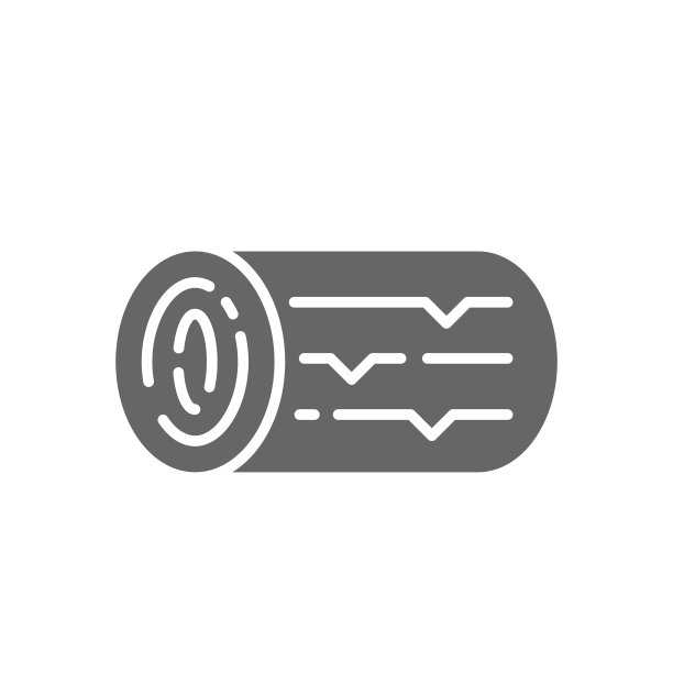 木头圆木图标线条字形和填充轮廓图片下载
