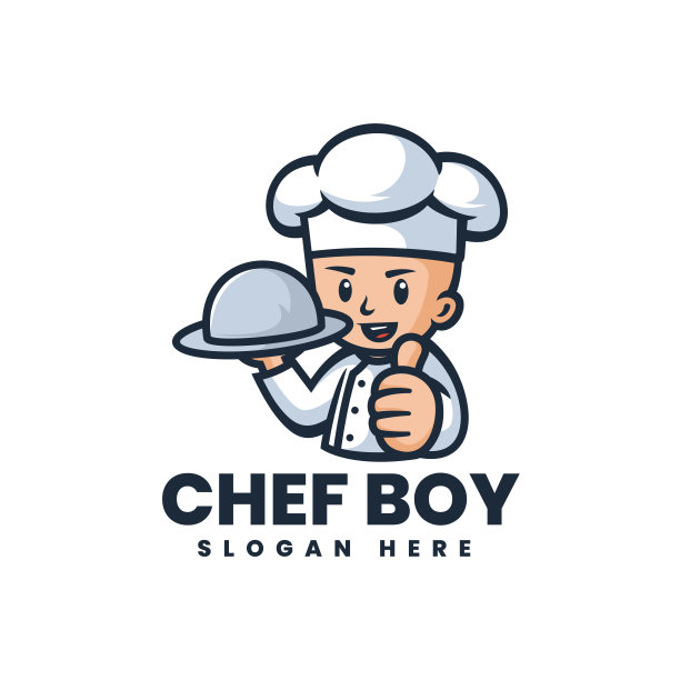 矢量插画男孩厨师吉祥物卡通风格。图片下载