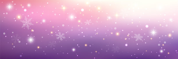 阳光和雪花。阳光下的雪花。一个美丽的冬日。宽屏冬季假期横幅图片下载