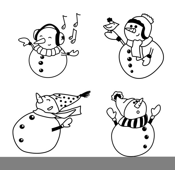 一套手绘的圣诞和冬季涂鸦元素在矢量。节日系列孤立在白色背景。设计图标，按钮，节日。礼物、树、糕点、礼物、姜饼。图片下载