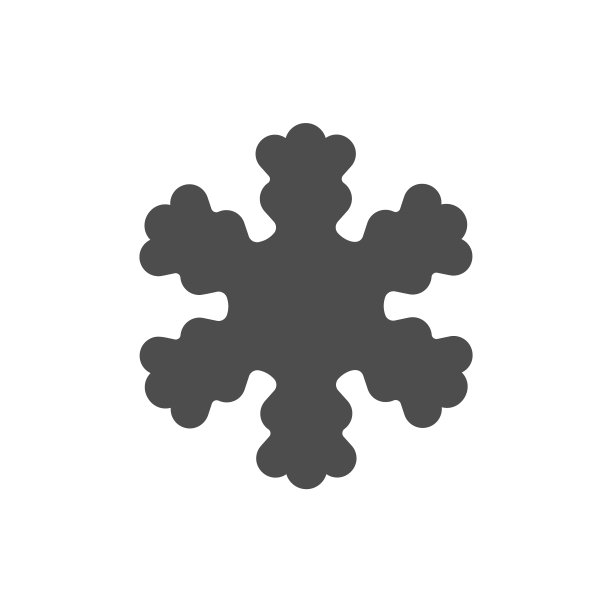 雪花轮廓图标。雪花模板蓝图。图片下载