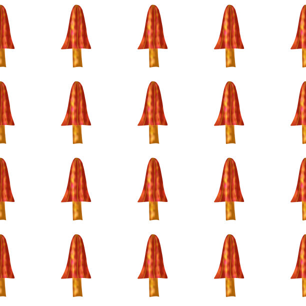 手绘无缝图案与金光闪闪的秋天蘑菇图片下载