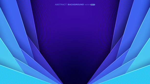 抽象几何背景蓝色层和条纹线图片下载