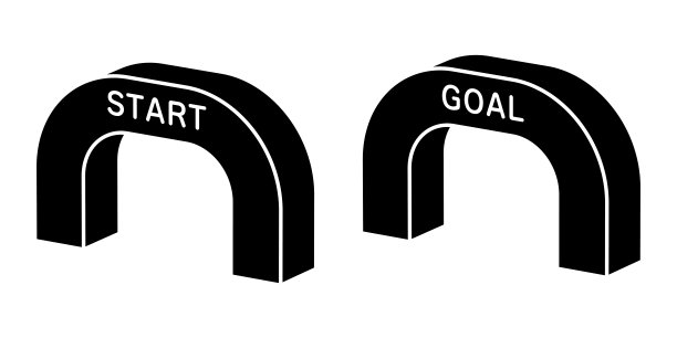 开始和结束拱孤立矢量插图。图片下载