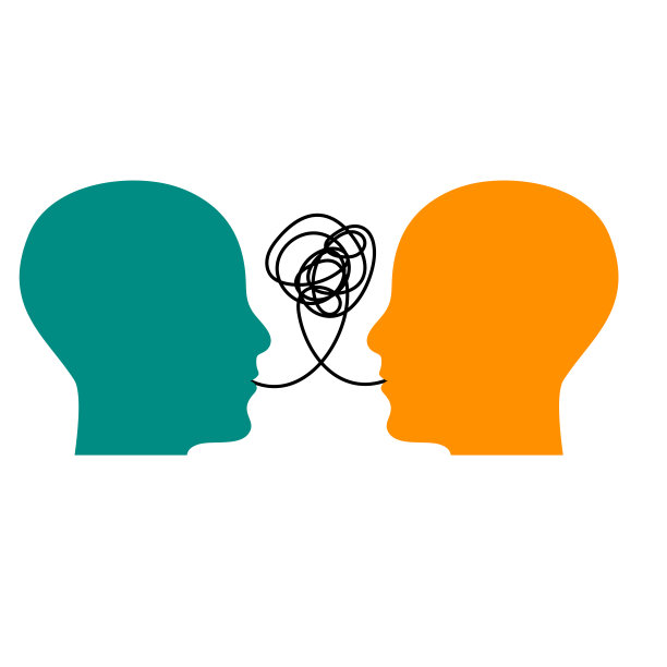 心理治疗，对话图标，两个人资料图片下载