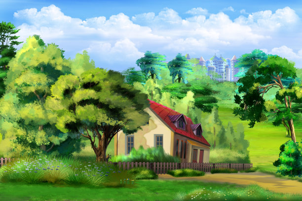 自然的乡间私人住宅图片下载