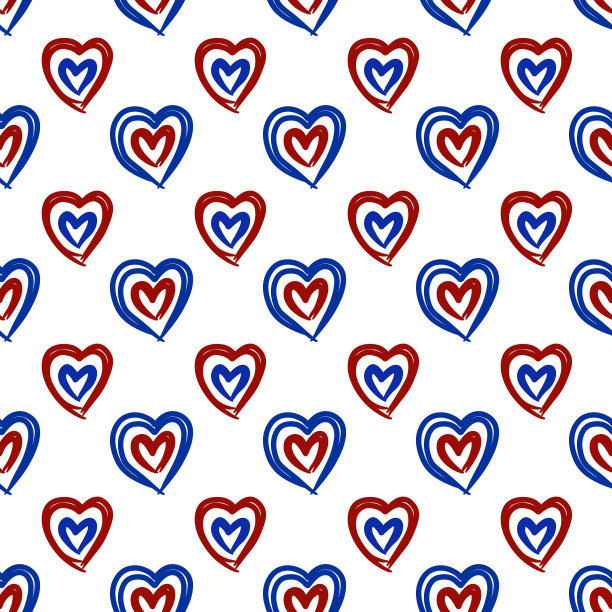 无缝图案的心形背景图片下载