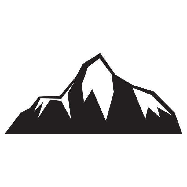 山图标设计模板矢量插图图片下载