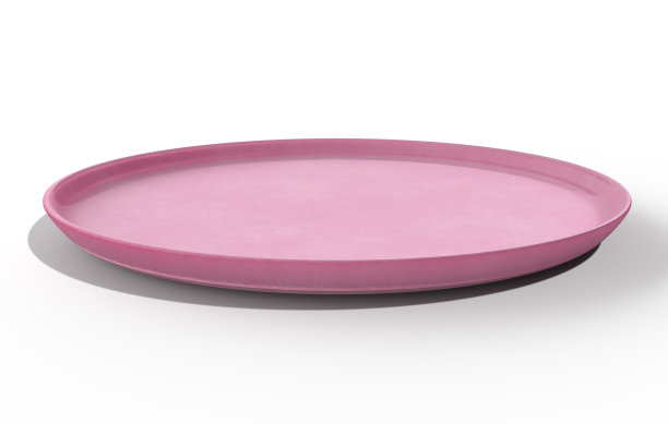 一个平面陶瓷圆板的真实照片三维插图图片下载