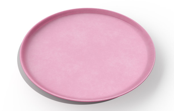 一个平面陶瓷圆板的真实照片三维插图图片下载