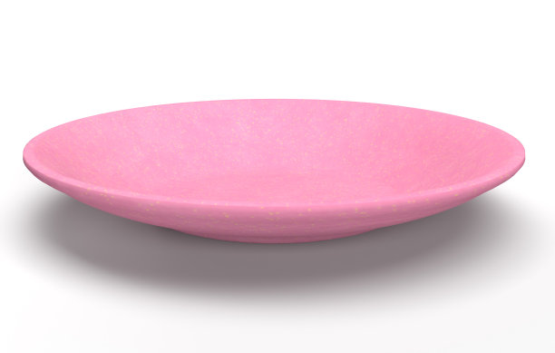 一个平面陶瓷圆板的真实照片三维插图图片下载