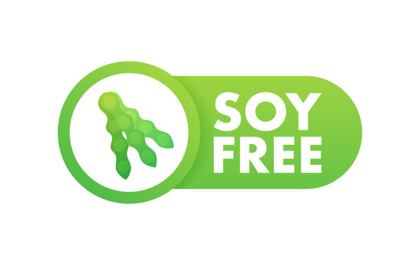 大豆是免费的。健康天然产品，有机，生物主题。矢量插图。图片下载