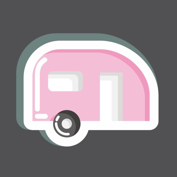 贴纸商队。适用于汽车标志。简单的设计可编辑。设计模板向量。简单的说明图片下载